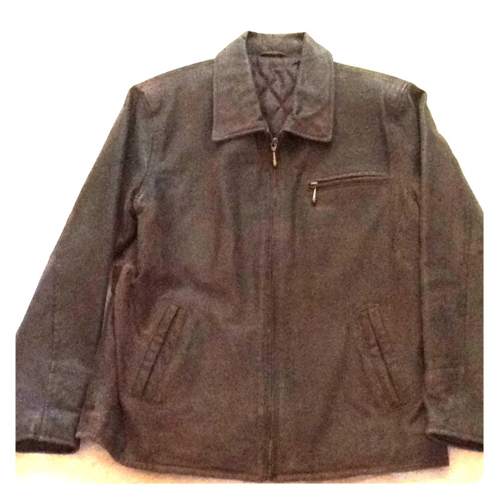 Suede Jacket - Dark Brown - Zipper Front